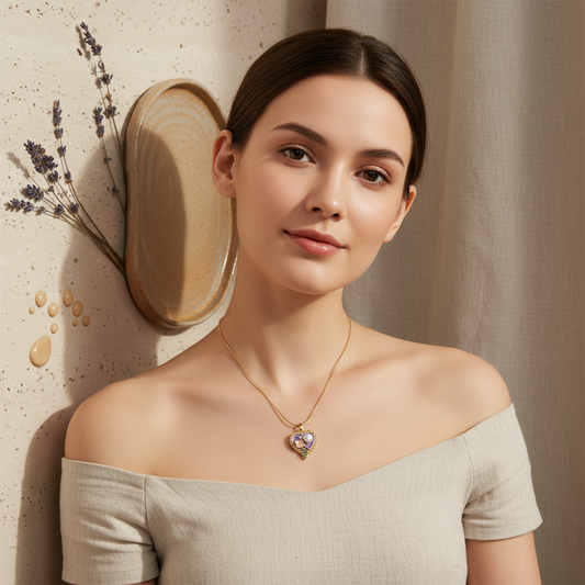 Anti-Tarnish Heart Pendant Necklace